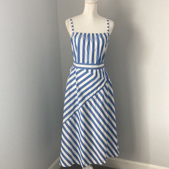 GAP Blue and White Striped 100% cotton dress M - Picture 3 of 6
